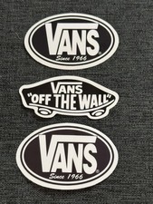 Lot 3 VANS Off the Wall 1" to 2 1/2" STICKERS Black White FAST FREE SHIP