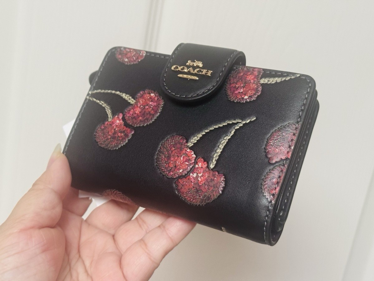 NWT Coach Medium Corner Zip Wallet With Cherry Print CDF10 | eBay NWT Coach Medium Corner Zip Wallet With Cherry Print CDF10 | eBay