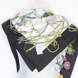 Gucci Authentique Foulard Carré 90,0 cm Mode Femme Motif Fl% Soie