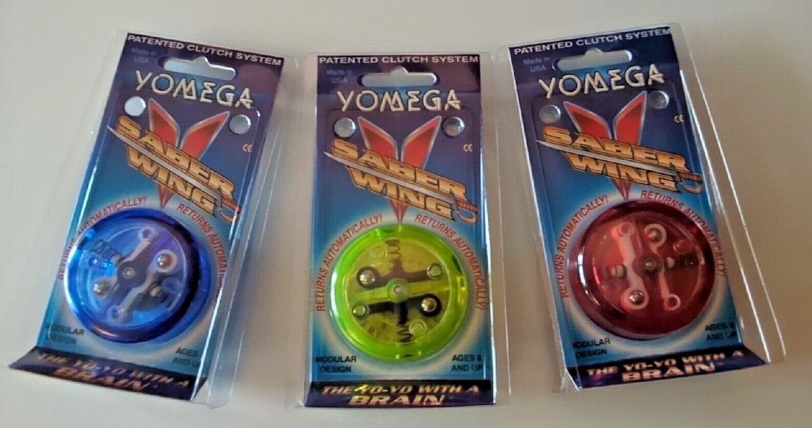 90s Yomega yo-yo Brain Saber Wing Sealed! Choice of colors! Red Blue Yellow