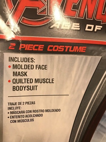 Marvel Avengers Age Of Ultron Muscle Halloween Costume 2 Adult Standard Size - Picture 5 of 5