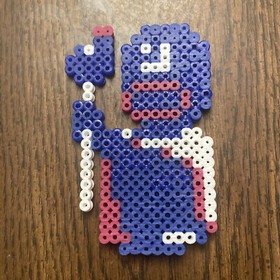 Kid Icarus Eggplant Wizard Pixel Art Perler Melt Bead Sprite Retro NES