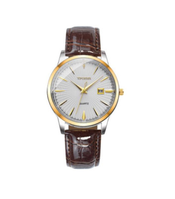 HERREN ARMBANDUHR LEDER QUARZUHR UHR UHREN LEDERUHR SCHMUCK ACCESSOIRS (NEU)