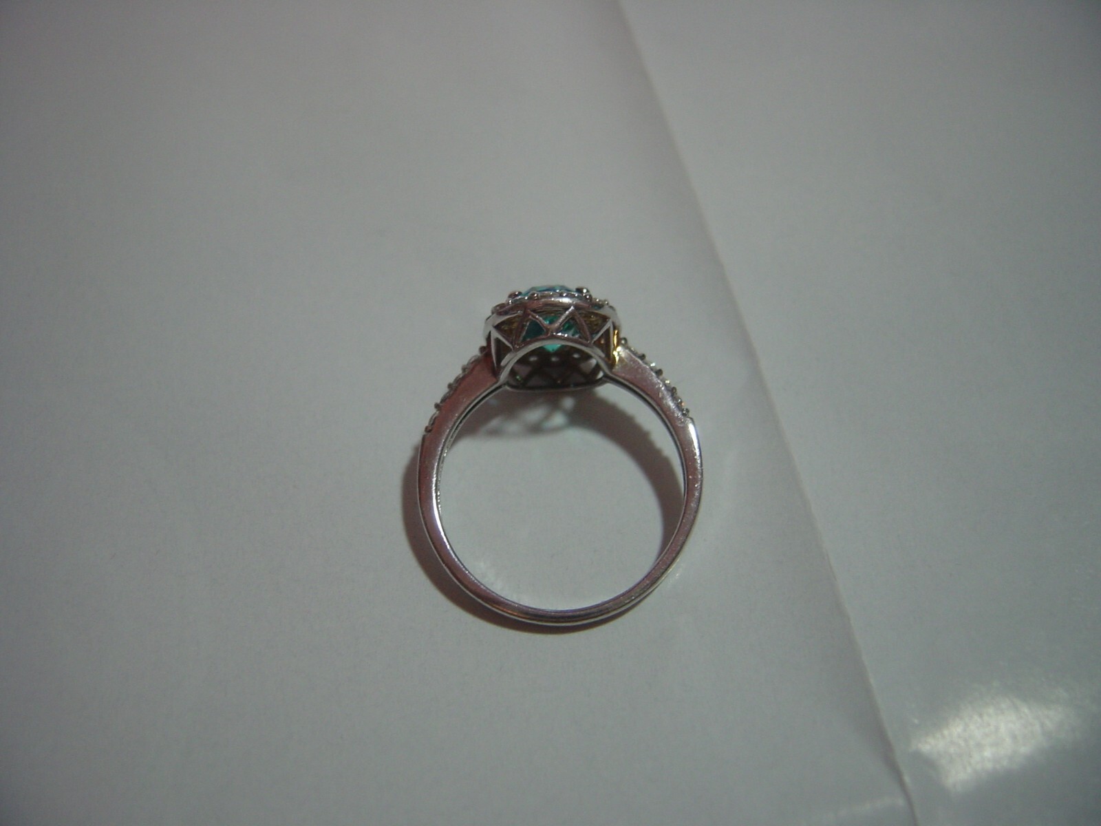 SUPERB BEAUTIFUL SOLID SILVER-RING-BRILLIANT DIAM… - image 3