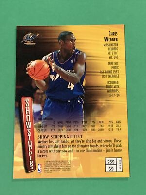 1997-98 Topps Finest Chris Webber Showstoppers w/coating #259 S9 