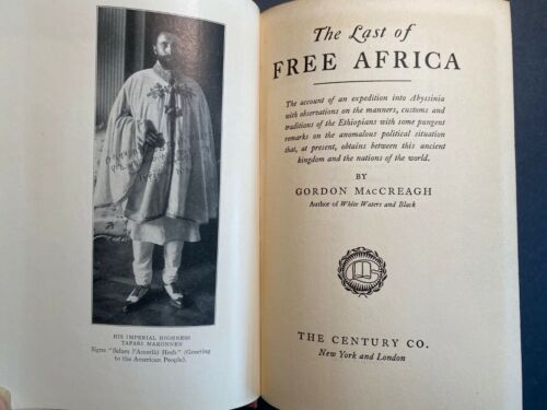 The Last Of Free Africa, Gordon MacCreagh - 1928 - 1st Ed 1st Printing HC Book - Imagen 4 de 12