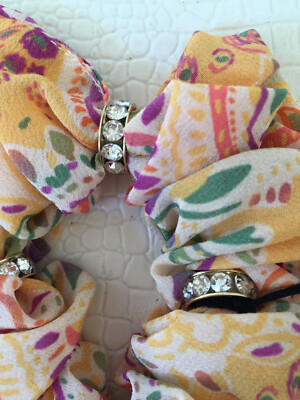 ETRO Milano Made in ITALY SILK Elastic HAIR Scrunchie w 