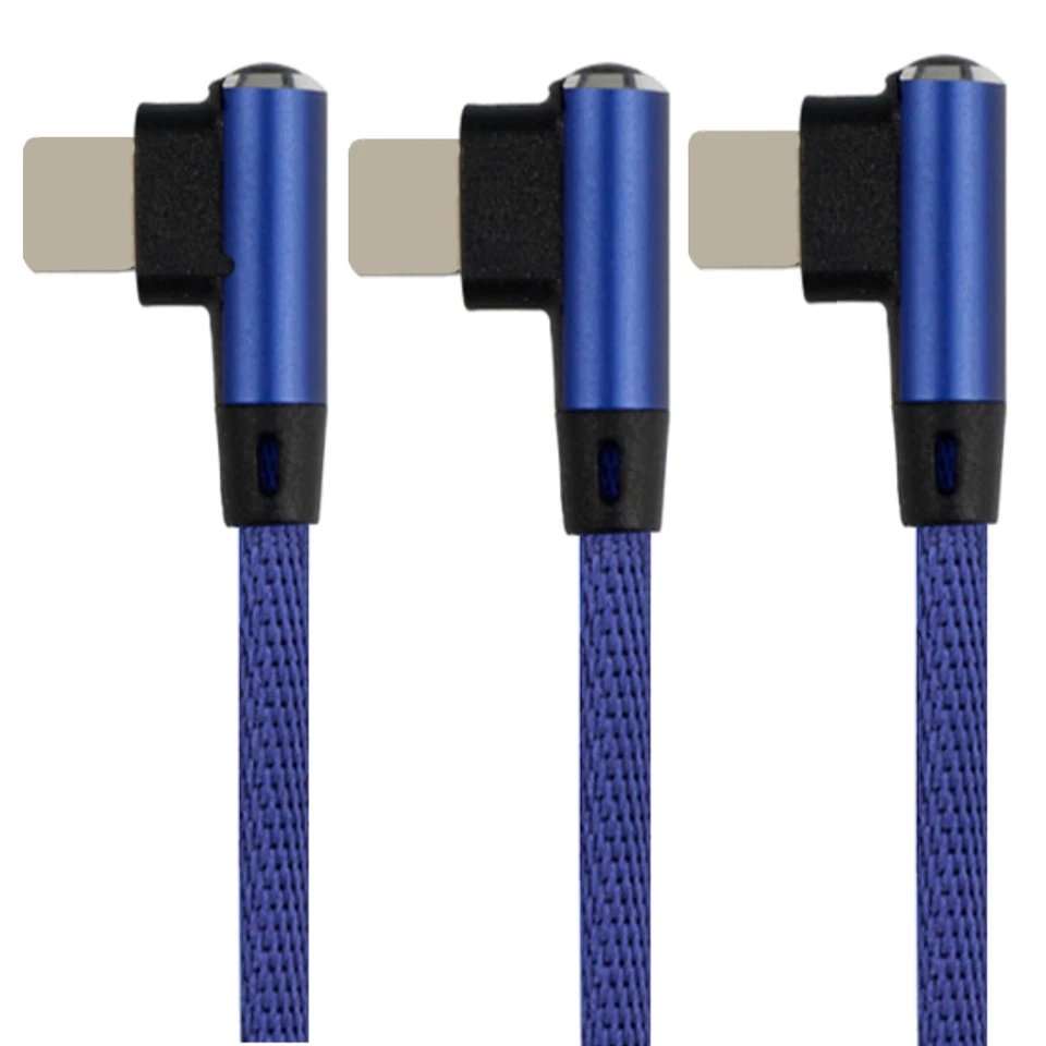 3Pack Elbow USB Fast Charger Cable 3/6/10Ft Cord For iPhone 14 13 12 11 8 6 X XR - Image 3 of 4