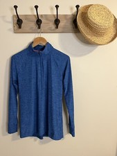 Under Armour 1/2 Zip Pullover Women  s Blue Medium Loose Excellent