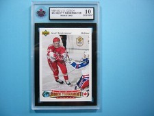 1991/92 UPPER DECK CZECH NHL HOCKEY CARD #53 SCOTT NIEDERMAYER ROOKIE KSA 10 UD