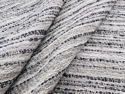Chivasso Textured Striped Uphol Fabric- Country Love / Grey 1.50 yds CH3031/092