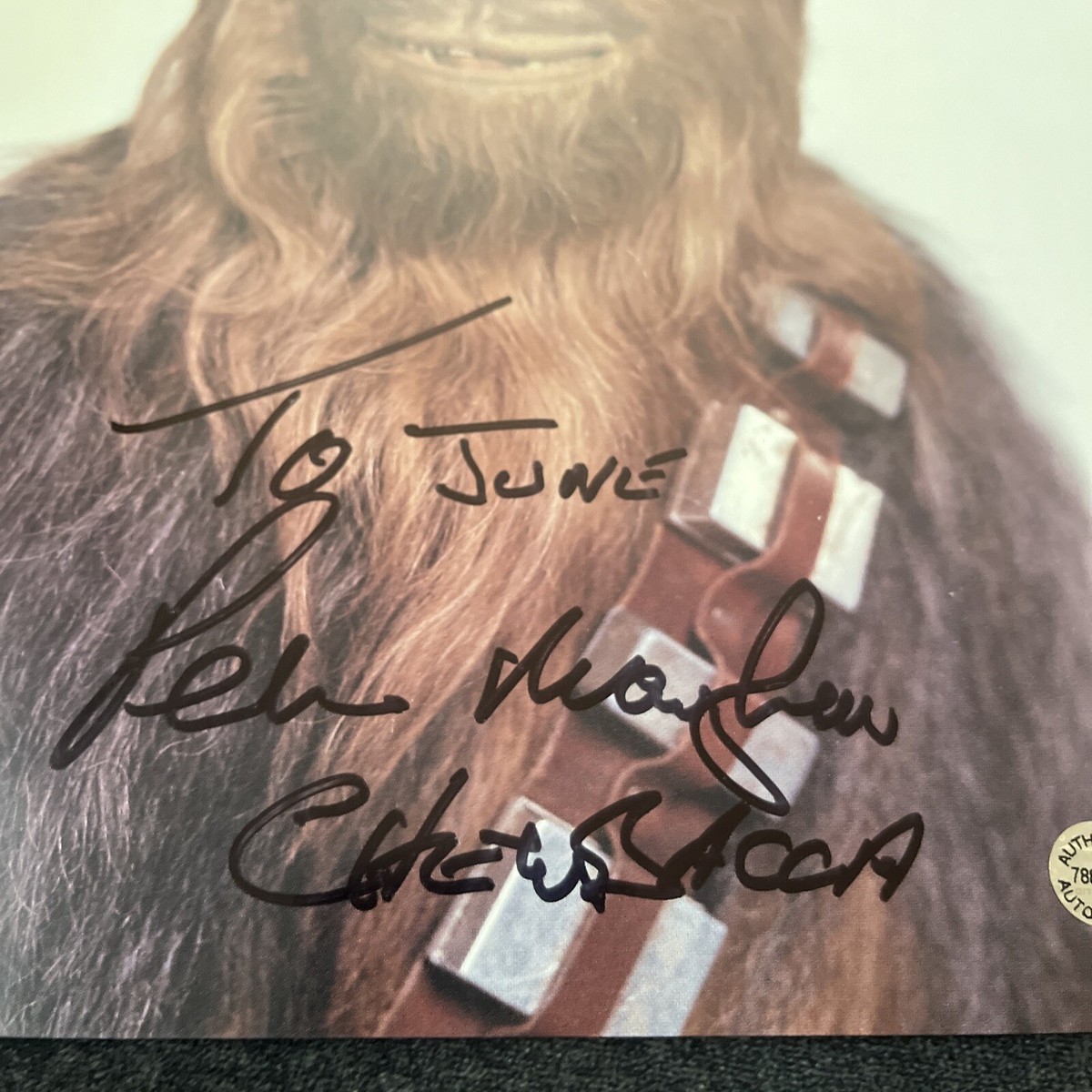 Peter Mayhew Chewbacca signed 8 x 10 photo Star Wars hologram | eBay