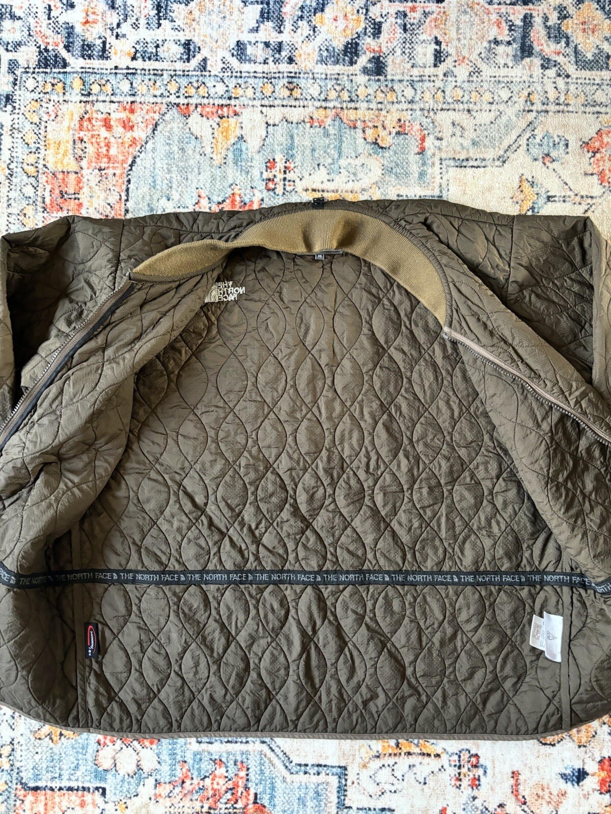 North Face Quilted Liner Bomber Jacket Gem
