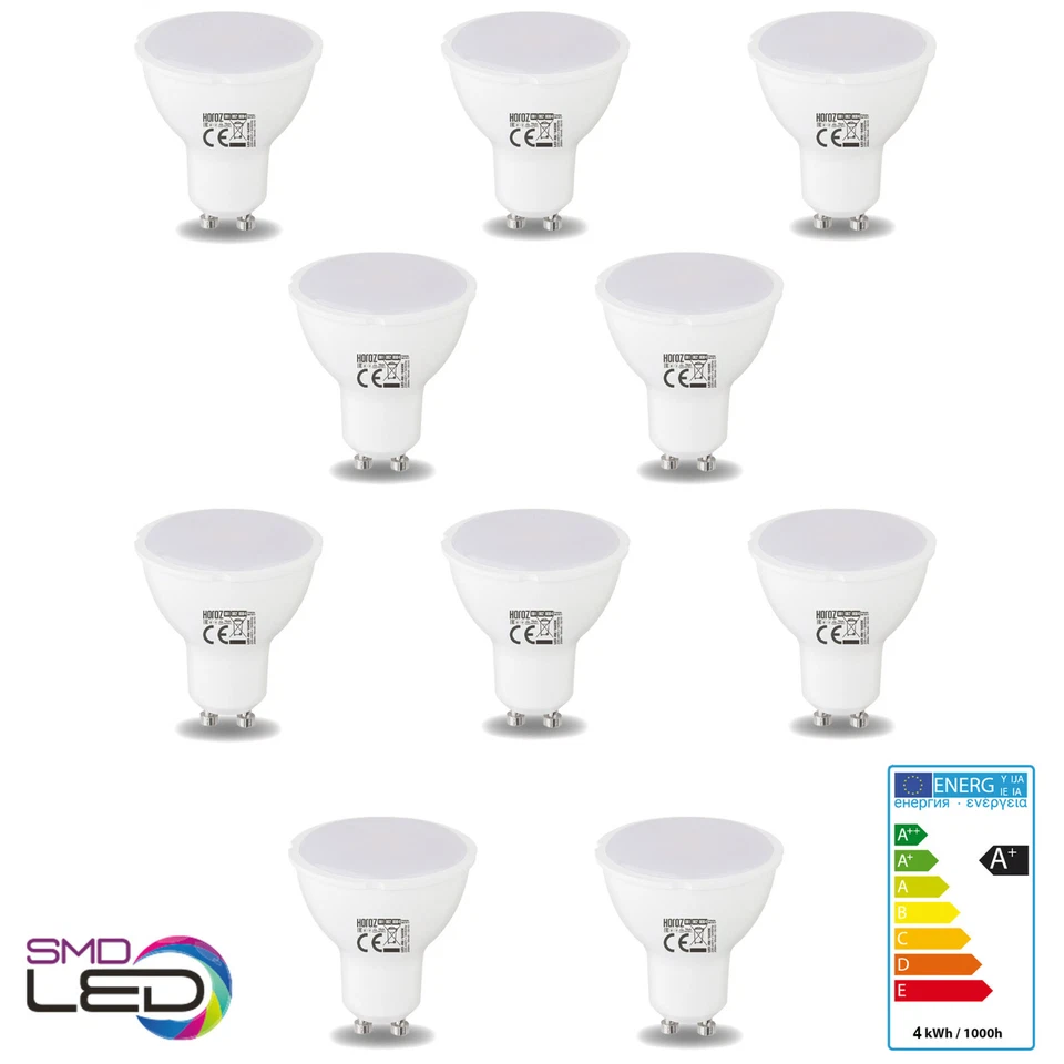 5x 10x 4W GU10 LED Leuchtmittel Spot Lampe Licht Birne SMD Warmweiß Sparpack - Bild 1 von 2
