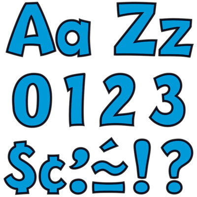 Blue 4-Inch Playful Uppercase/Lowercase Combo Pack (EN/SP) Ready Letters Trend E