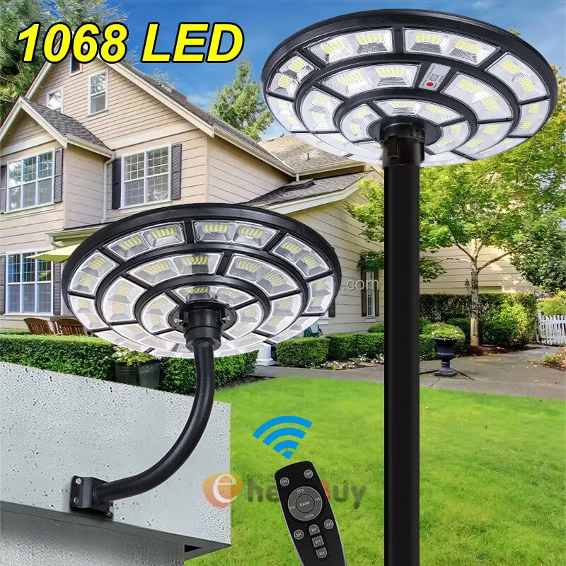 11000W Super Bright Commercial Solar Street Light 360° Outdoor Dusk to Dawn+Pole - Image 3 of 4
