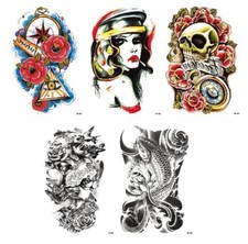 5 Sheet Waterproof Arm Temporary Tattoo Body Art Removable Sticker
