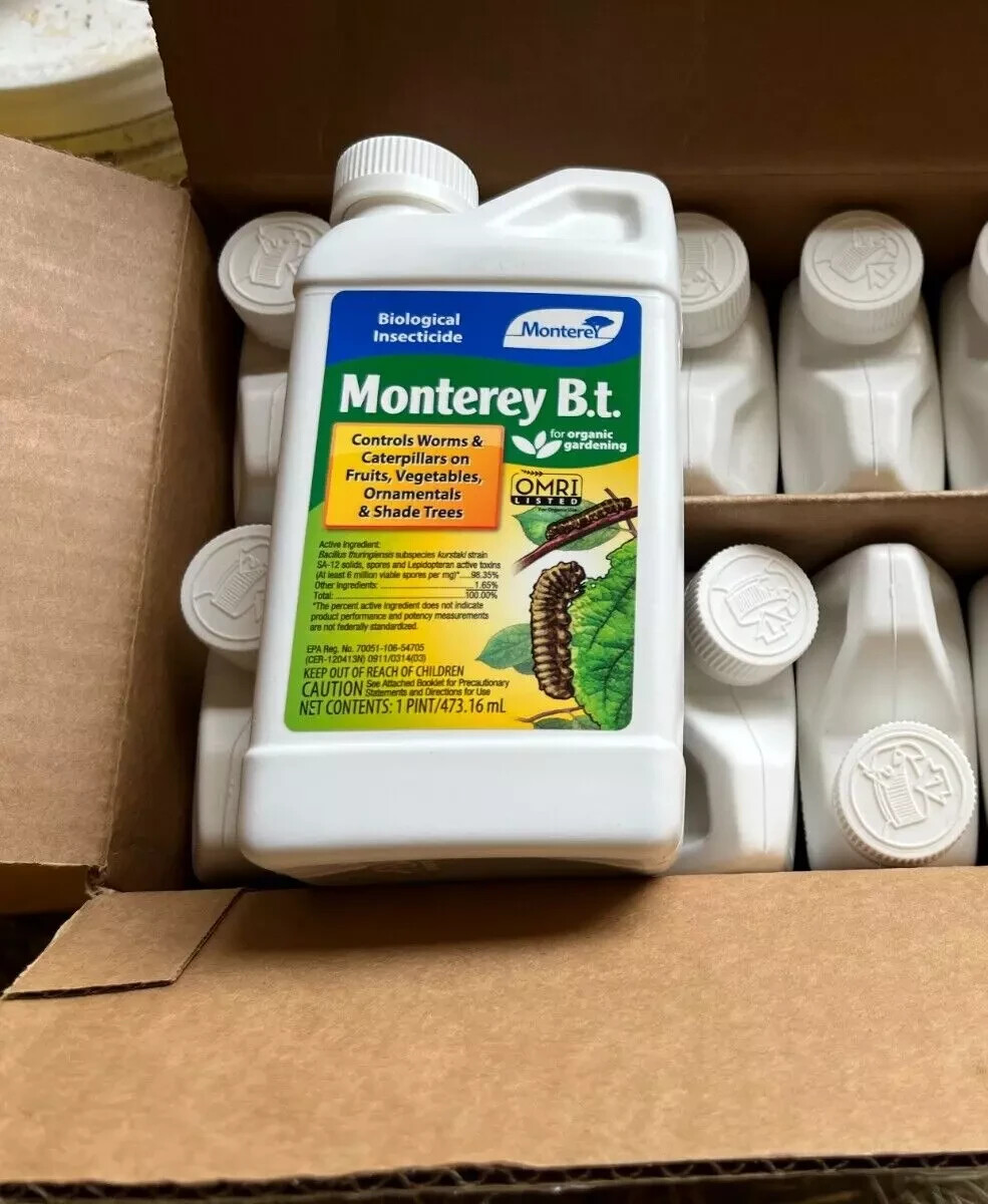 Us Brand Insecticide Monterey B.t. - Biological Insecticide for Organic Gardening - 1 Pint ...