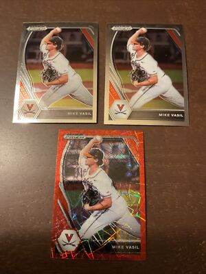 2021 Panini Prizm Draft Pick Mets Prospect Mike Vasil Color  Velocity & Commons 