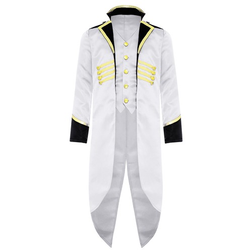 Kids Boys Girls Tuxedo Long Sleeve Tailcoat Party Victorian Vacation Halloween - Picture 63 of 77