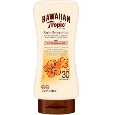 Hawaiian Tropic Sun Lotion Non Greasy Body Satin Hautschutz LSF 30 180ml 