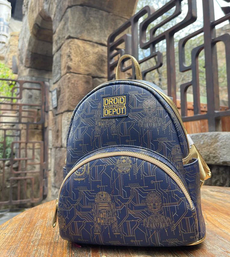 Disney Star Wars Galaxy s Edge Droid Depot Blue And Gold Backpack New In Hand