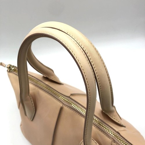 Tod's D Styling Handbag Tote Leather Pink Beige Women's Made in Italy - Picture 15 of 24