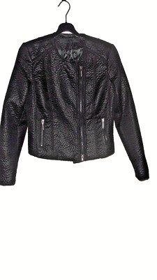 S012 Damen Jacke von AIRField 36 in schwarz strukuriert leicht tailliert