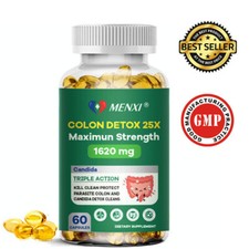 Colon Cleanse Super Flush All Organic Herbs Flush Pounds Lose Weight Detox Caps