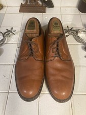 VINTAGE MADE IN USA BROWN COGNAC LEATHER LACE-UP SHOES 12 D/B