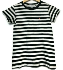 Sub Urban Riot Girls Striped Chelsea Tee Size Medium 12 Embroidered Heart