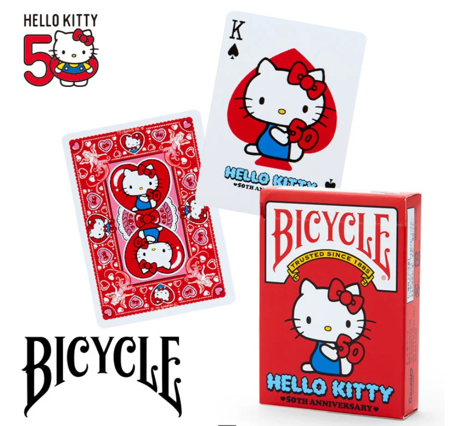 Bicycle Hello Kitty Sanrio Playing Cards 50th Anniversary of Hello