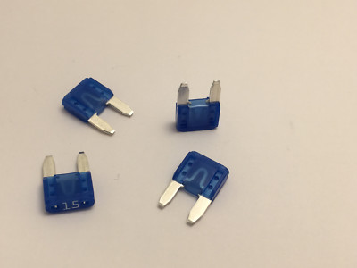 #ad 4 X 15 Amp Mini fuse Blue 15A ATM Free shipping $3.85