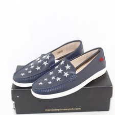 MARC JOSEPH boys slip on flats shoes size 4.5 Y navy leather upper Holland NEW