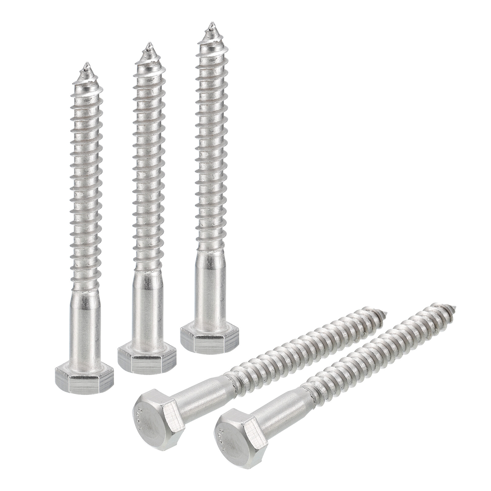 304 Stainless Steel Hex Head Lag Screws 5/16 x 3 Inch 20pcs Wood Bolts