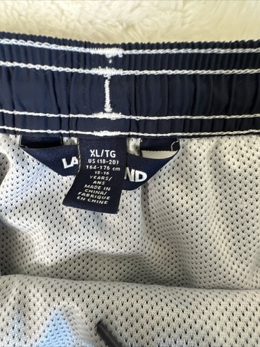 Lands End Swim Trunks Board Shorts SZ XL 18-20 Boys 15-16 YRS Navy Blue EUC - Picture 7 of 7