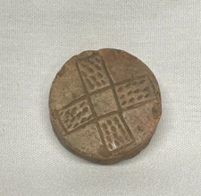 ENGRAVED PRE-COLUMBIAN MAYAN EAR SPOOL EARSPOOL COLIMA JALISCO OLMEC ~FREE SHIP~