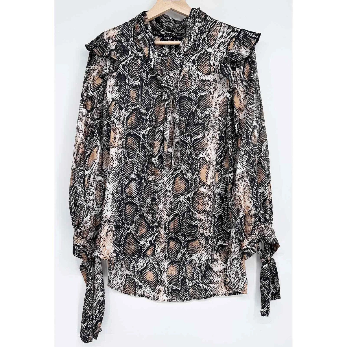 zara snakeskin top