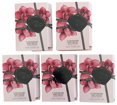 5X Victor & Rolf Flowerbomb Ruby Eau De Parfum EDP Sample Spray Vial 1.2mL/.04oz