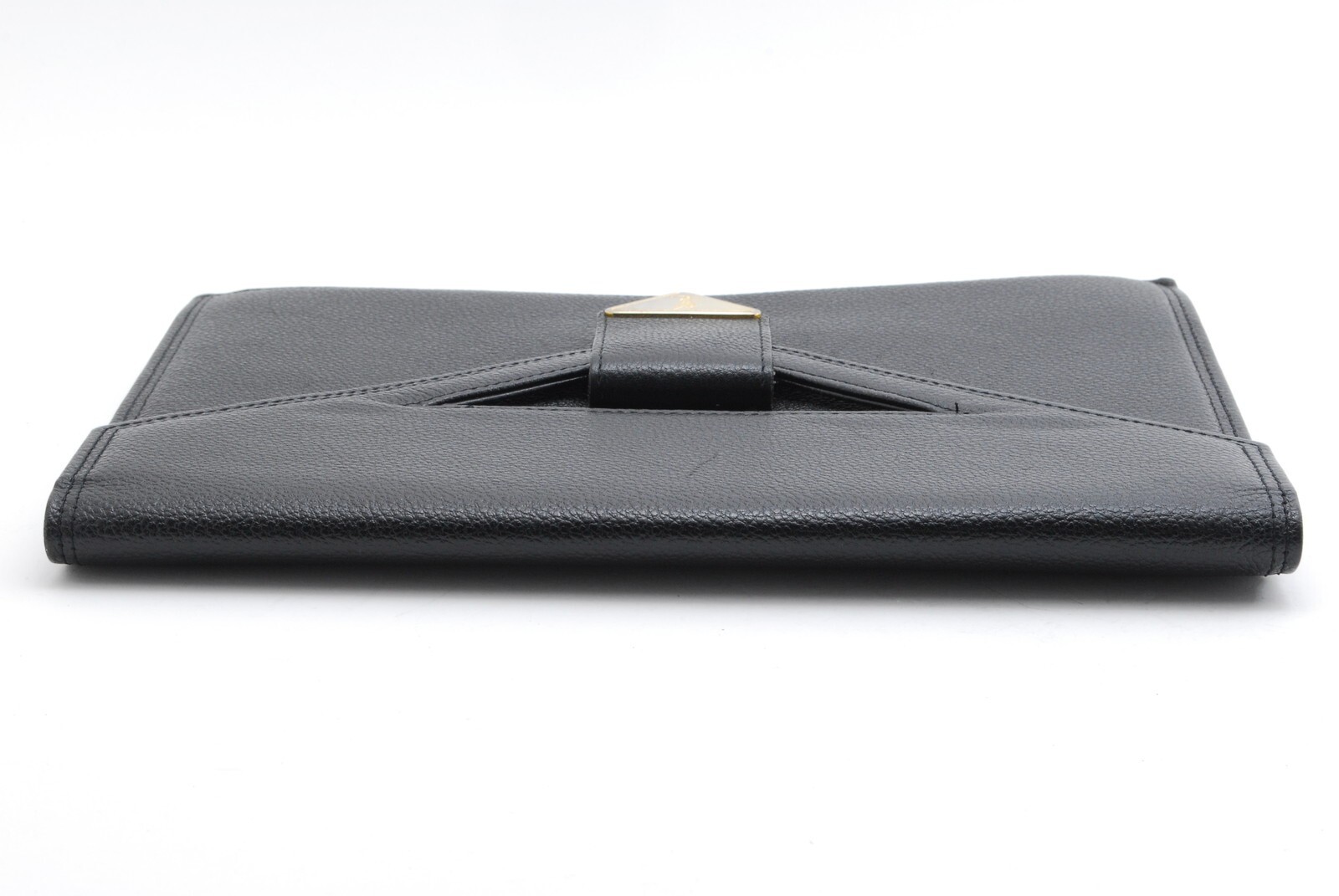 Borsa pochette Yves Saint Laurent in pelle YSL nera originale #A80