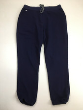 FIGS Navy Blue Pull On Drawstring Waist Elastic Hem Scrubs Pant Womens sz Medium