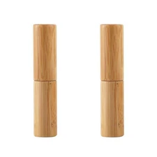 Empty Natural bamboo DIY 4g Lipstick Lip Balm Lip Tube Cosmetic Container Gift#B