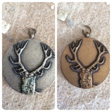 Raro lotto vecchie medaglia caccia Pezzi unico da collezione antiquariato chasse