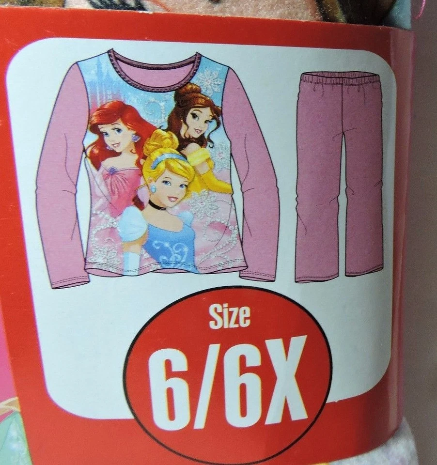 Nuevo Nuevo Conjunto de Ropa de Dormir Pijama de Franela Princesa Disney 2 piezas Niñas 6/6x Foto 2 de 4