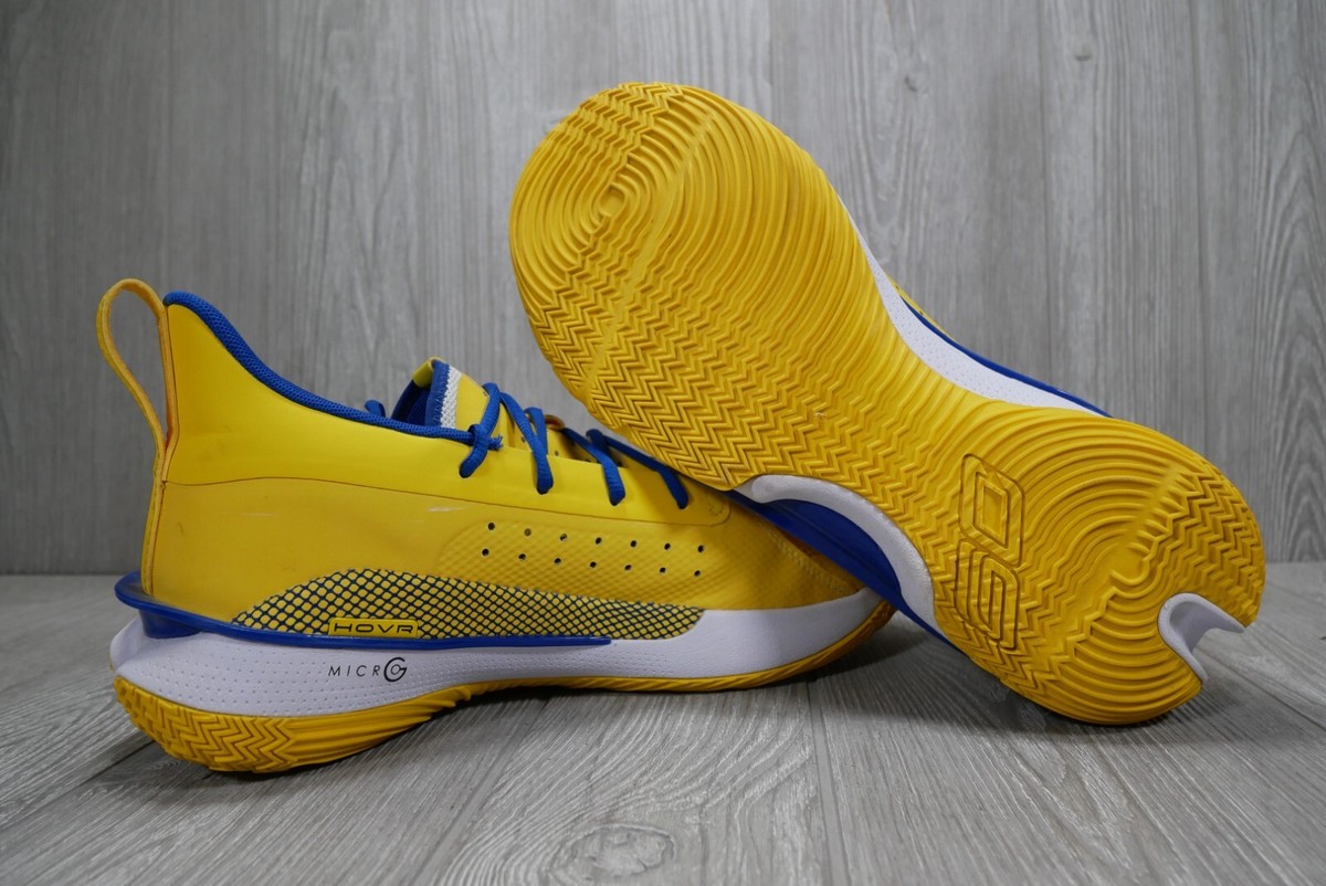Near Perfect Cond) RARE Under Armour Curry 7 ICON Yellow