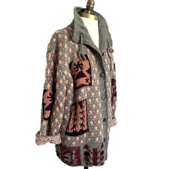 Cote-Rotie Gray Orange Patchwork Patterned Kidcor… - image 4