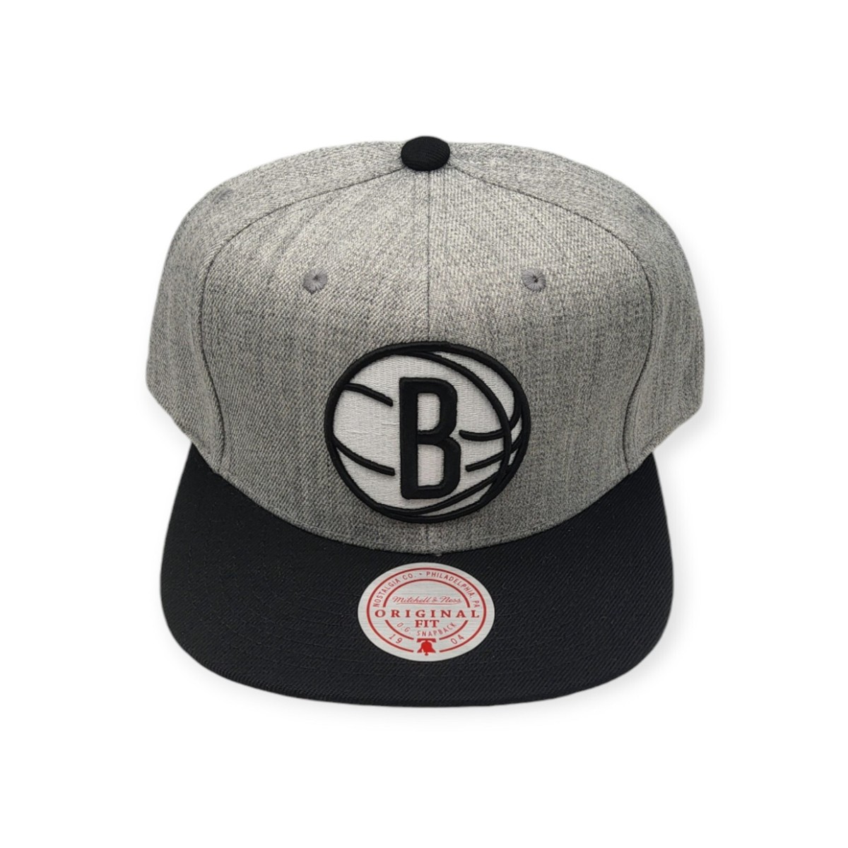 送料無料Mitchell ＆ Ness Brooklyn Nets Fresh Crown Snapback Hat Adjustable Cap - White/Black並行輸入