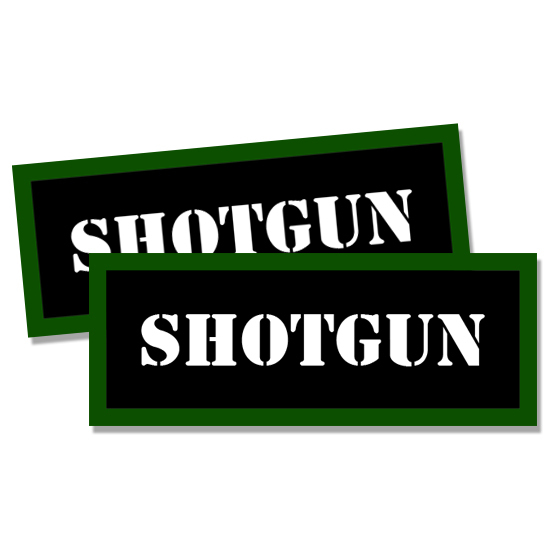 SHOTGUN Shell Ammo Can Labels Ammunition Case stickers decals 2 pack 3inch wide