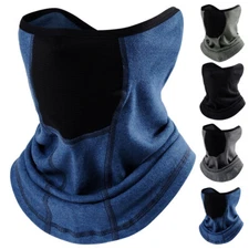 Winter Neck Gaiter Warmer Windproof Fleece Face Mask for Skiing Running Scarf US