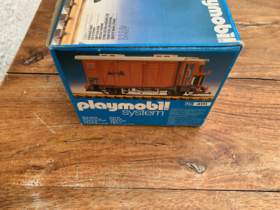 PLAYMOBIL RC TRAIN - Marron boîte wagon 4111 - échelle G LGB. Bon C